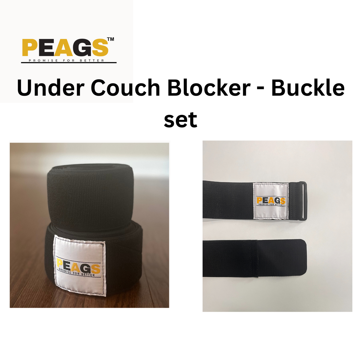 Under couch blocker buckle variation