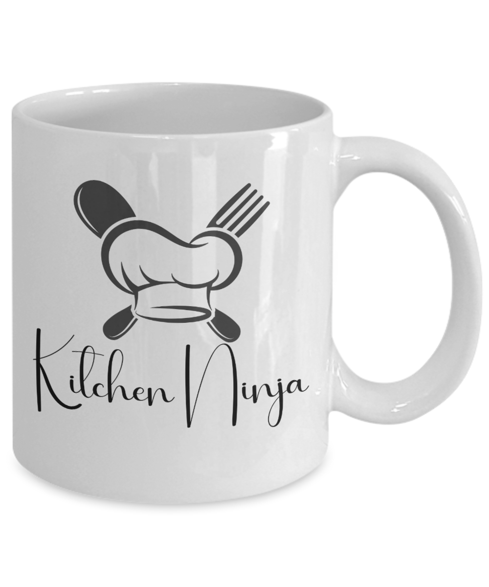 Culinary Warrior: Kitchen Ninja Ceramic Coffee Mug| Chef mug| Gift for chef| Chef birthday gift| Restaurant owner gift| Gift for cook| Gift for mom| Culinary gift