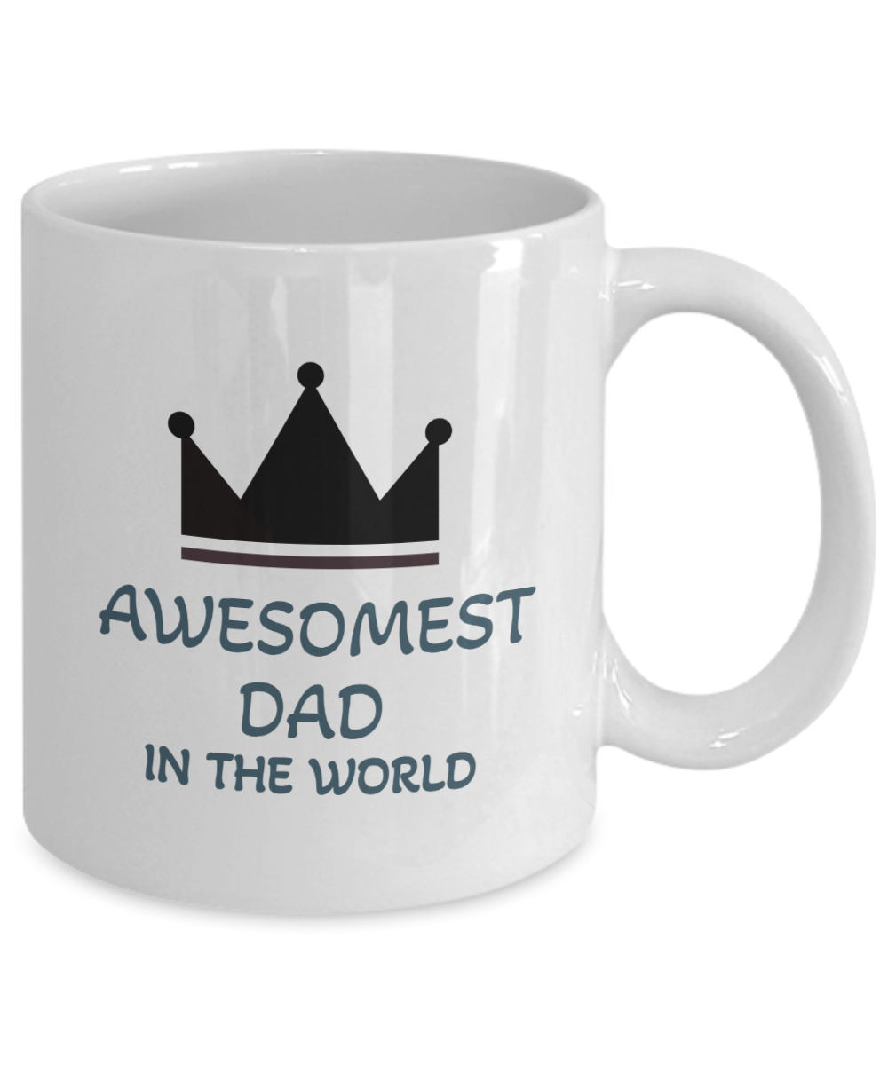 Awesomest dad ceramic coffee mug |Fun dad mug| celebrate dad - free shipping