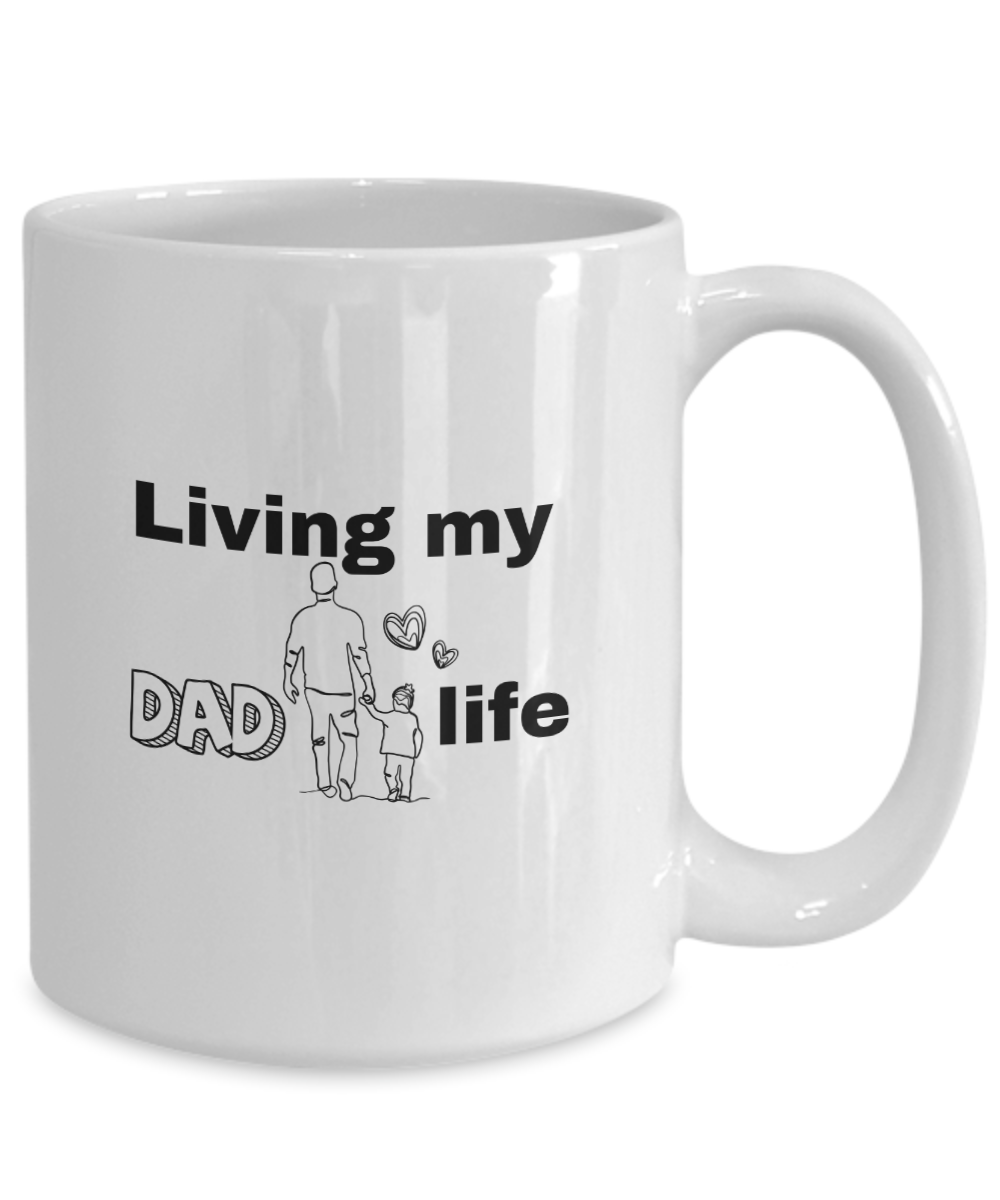 Dad Life Mug: Cheers to Adventures and Memories| Proud dad mug| Man cave decor item| Daddy fuel mug