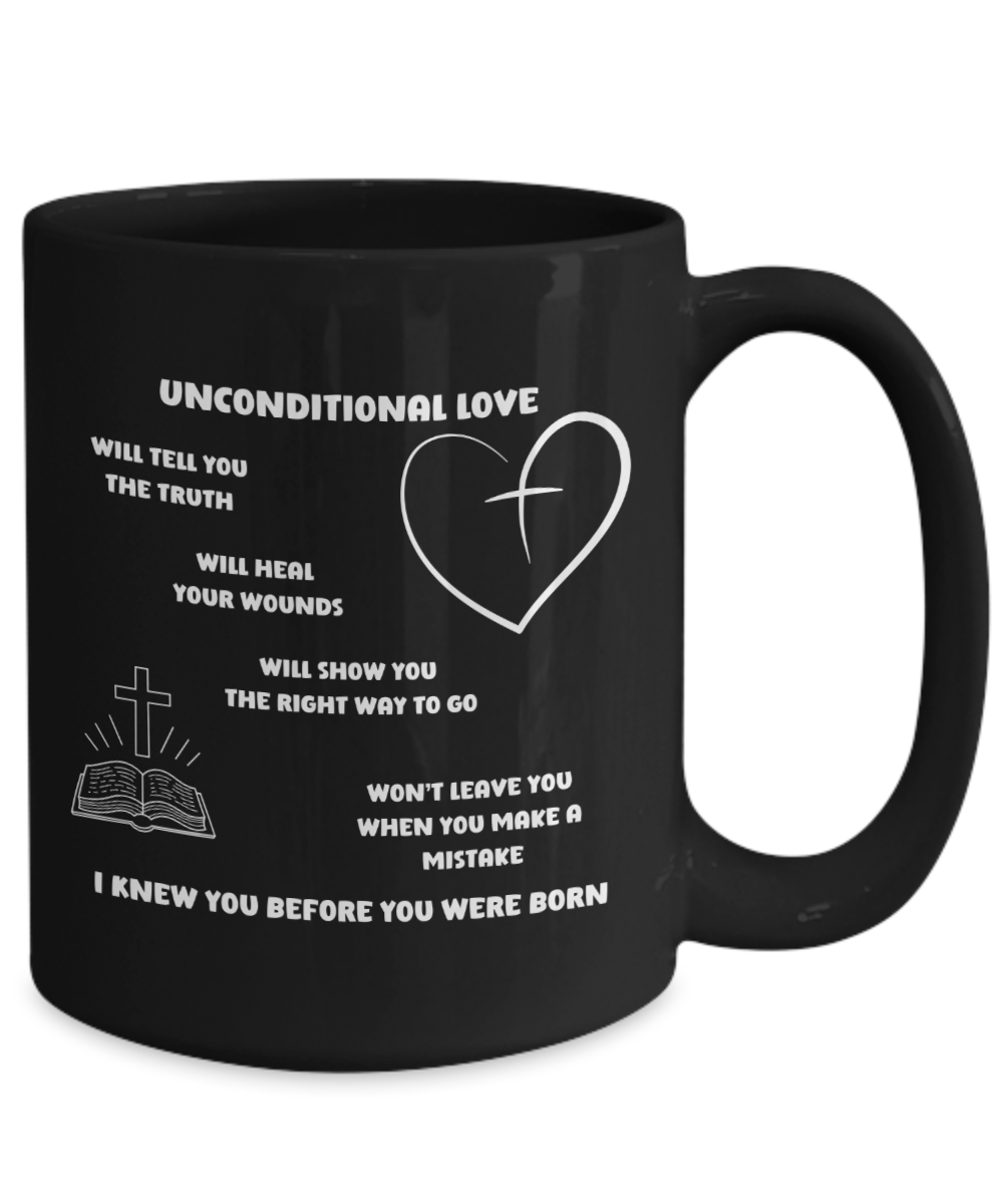 Unconditional love ceramic coffee cup| Christian mug | Scripture mug | Inspirational mug - Free shipping