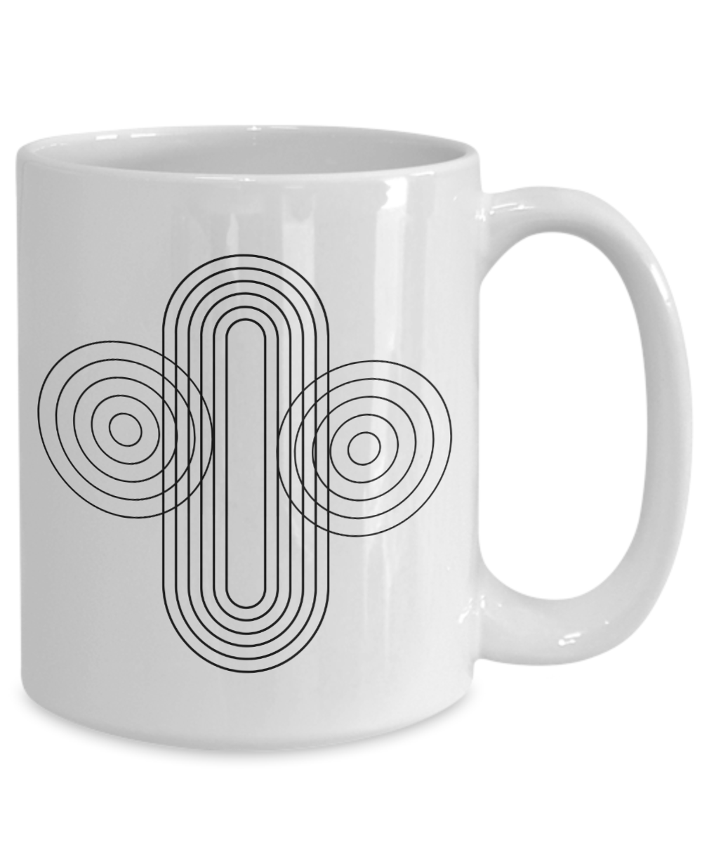 Abstract expression ceramic coffee mug| Artistic coffee cup| Modern art mug| Creative gift idea| Office gifts| Unusual coffee mugs| Unique expression gift| Waves and swirls design mug