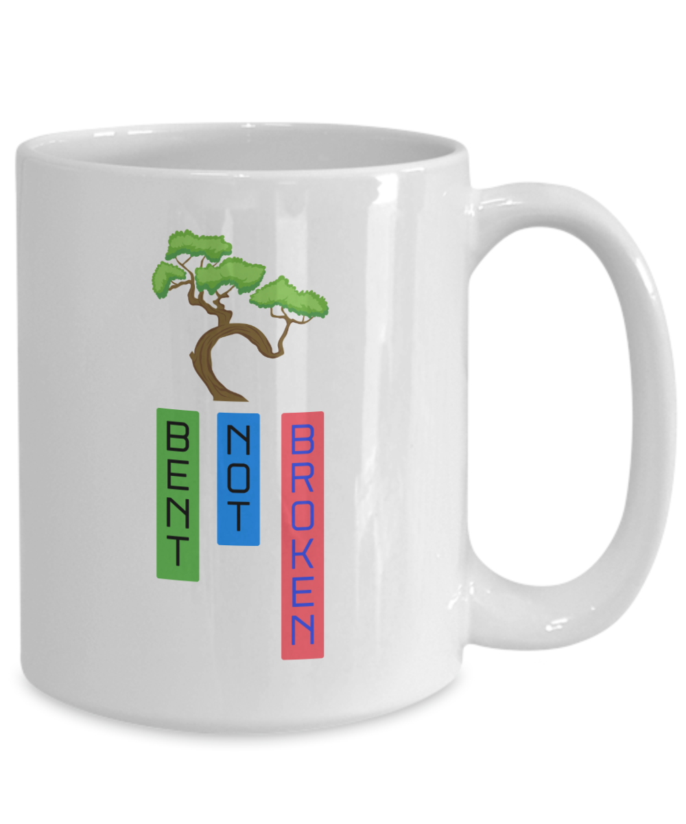 Resilient Spirit - 'Bent Not Broken' Coffee Mug for the Strong at Heart