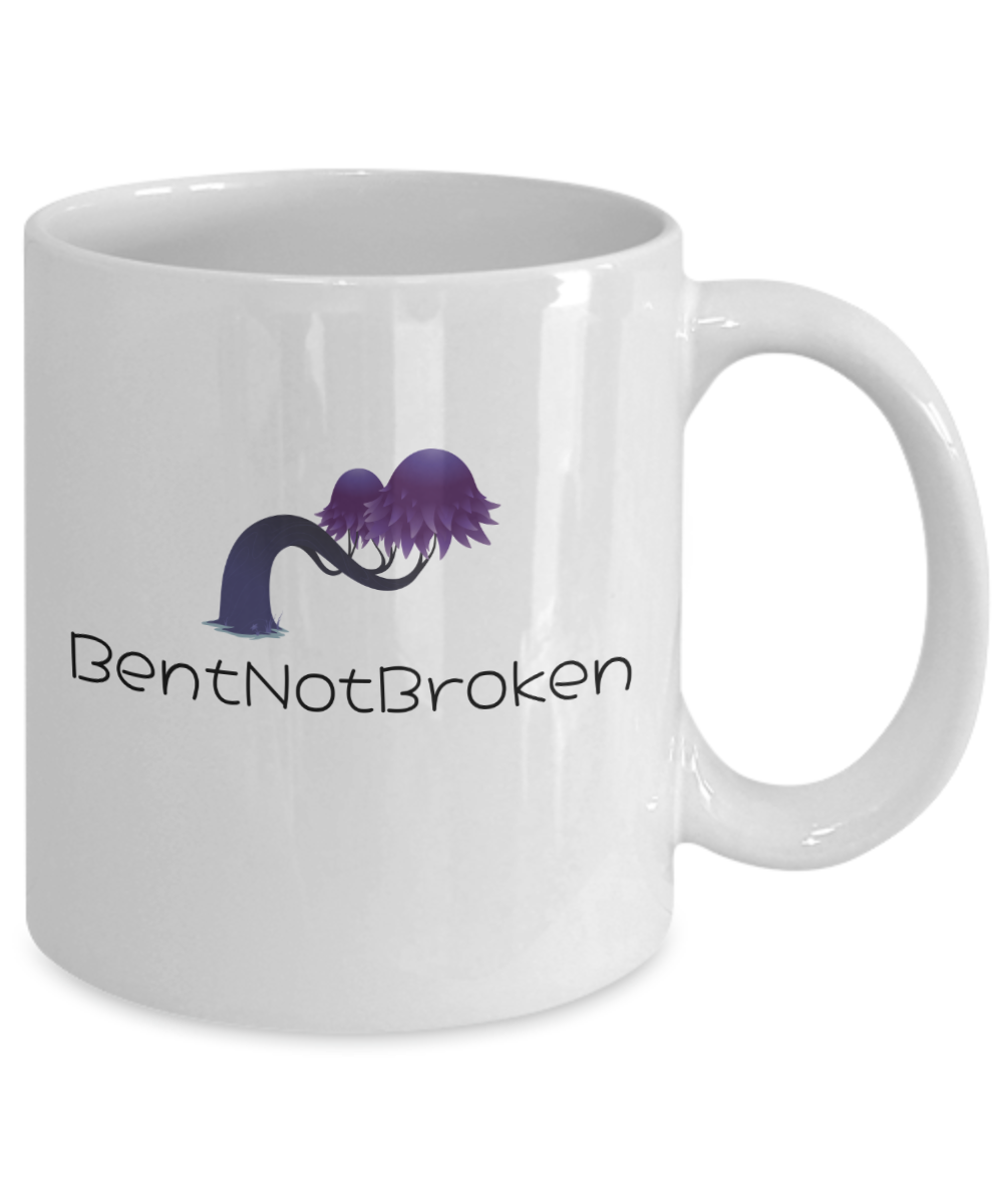 Bent Not Broken: Inspirational Ceramic Coffee Mug for Daily Motivation