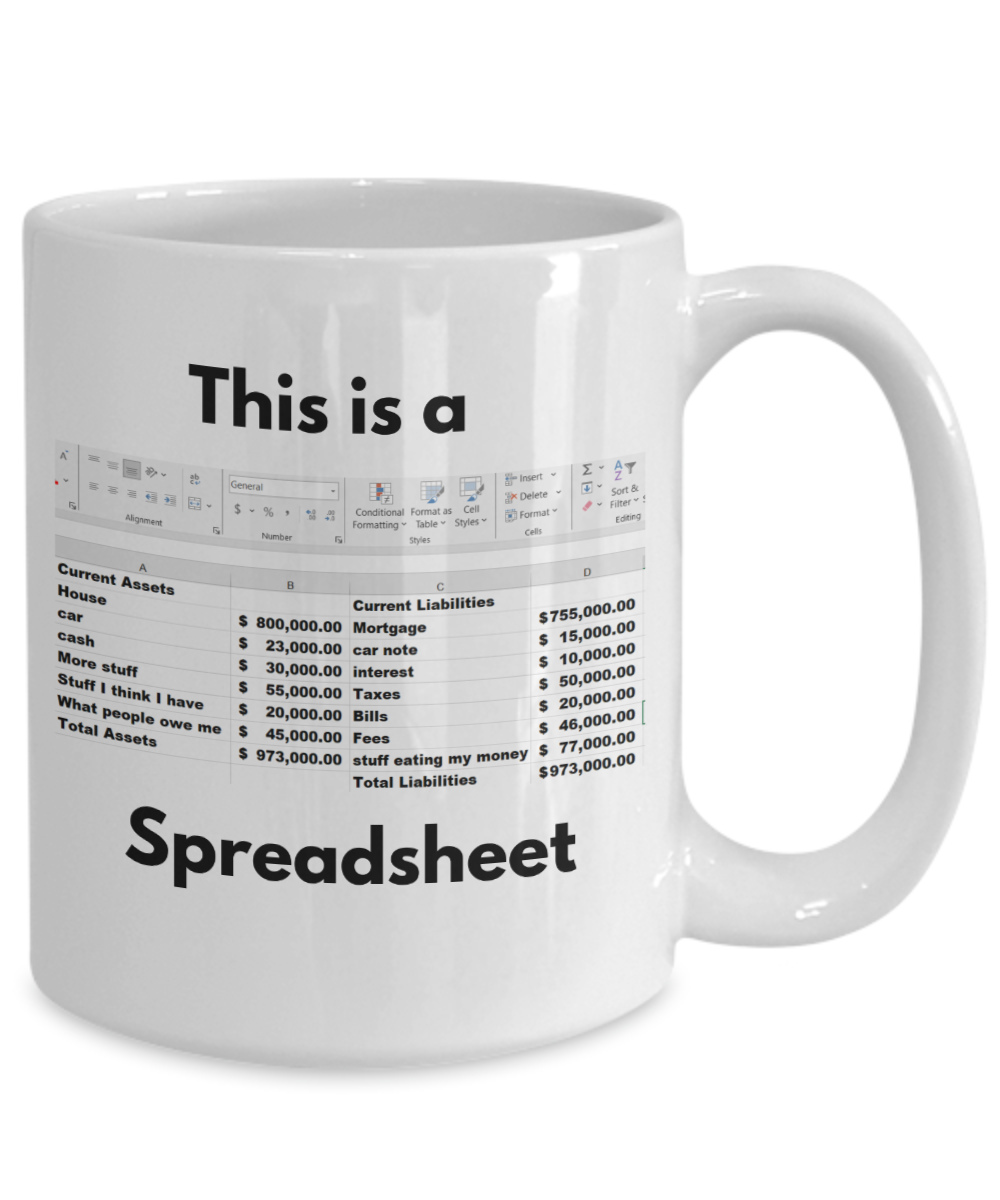 Spreadsheet humor, accountant gifts for women, this calls for a spreadsheet, gifts for men, boss, gifts for accountant, spreadsheet mug, CPA, coworker, colleagues, accounting, funny accountant mug, coffee mug, bookkeeper