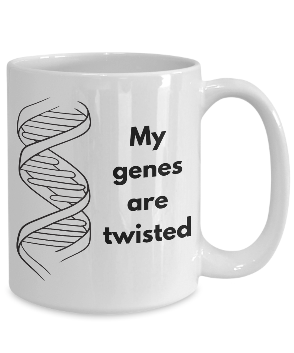 Genetically awesome ceramic mug| DNA humor mug| Funny science gift| Retirement gift| Graduation gift| Biology theme gift| Gift for professor| Gift with science humor| DNA theme mug| Research Scientist gift| Intelligent gifts