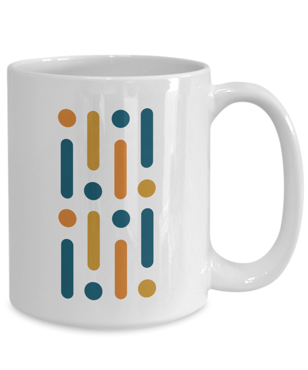 Bold Abstract Ceramic Coffee Mug| Vibrant Color Mug| Unusual Drinkware| Bold Pattern Cup| Eye-Catching Mug| Multicolor Ceramic Mug| Distinctive Style Mug| Great gift idea for any occasion