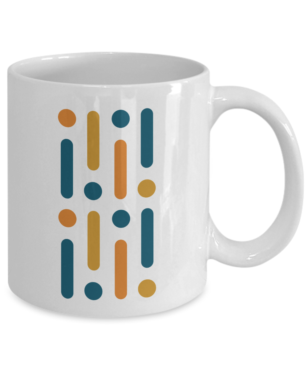 Bold Abstract Ceramic Coffee Mug| Vibrant Color Mug| Unusual Drinkware| Bold Pattern Cup| Eye-Catching Mug| Multicolor Ceramic Mug| Distinctive Style Mug| Great gift idea for any occasion