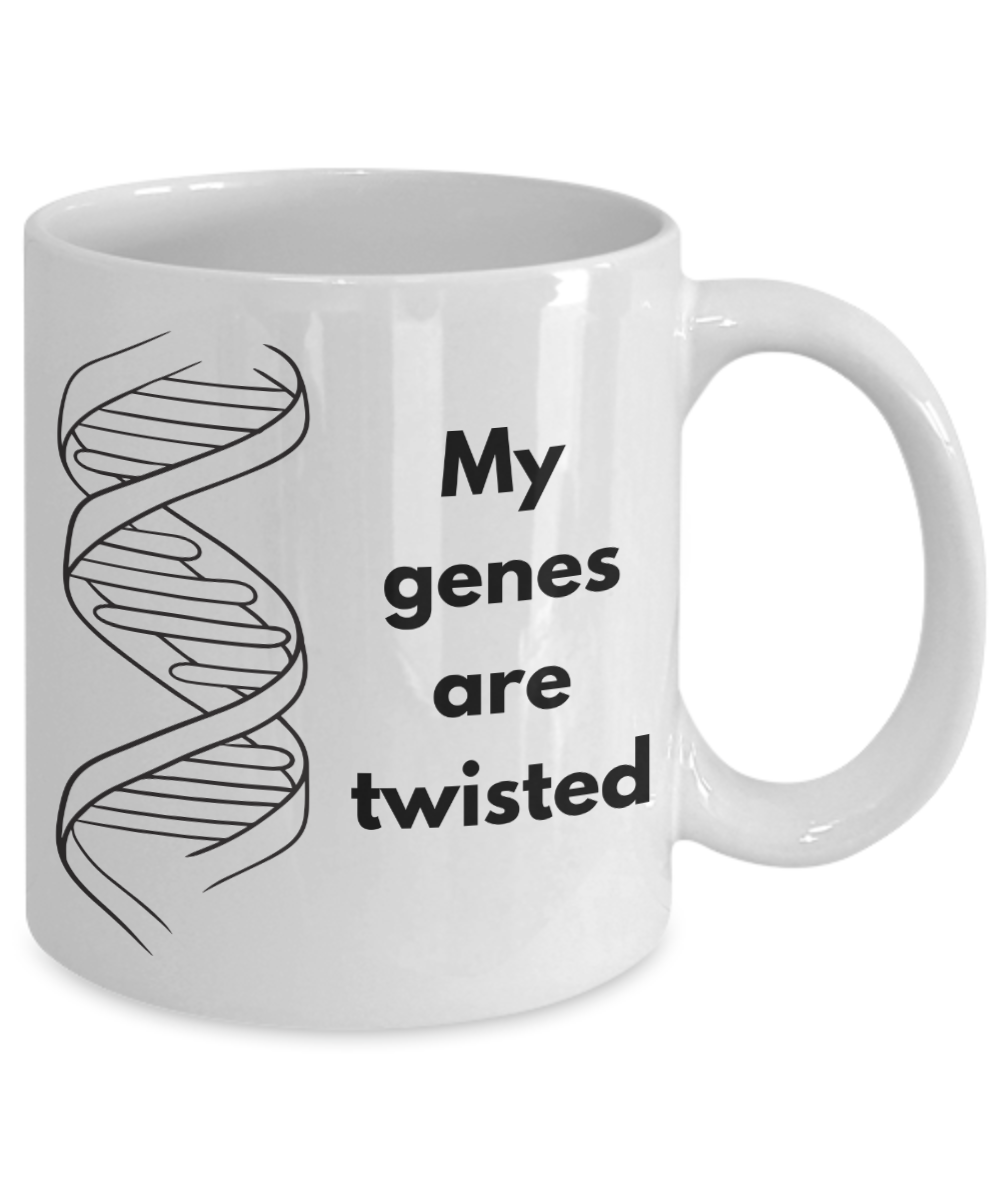 Genetically awesome ceramic mug| DNA humor mug| Funny science gift| Retirement gift| Graduation gift| Biology theme gift| Gift for professor| Gift with science humor| DNA theme mug| Research Scientist gift| Intelligent gifts