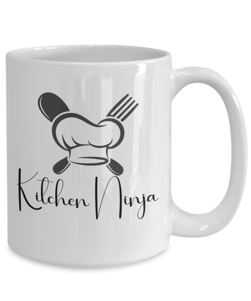 Culinary Warrior: Kitchen Ninja Ceramic Coffee Mug| Chef mug| Gift for chef| Chef birthday gift| Restaurant owner gift| Gift for cook| Gift for mom| Culinary gift