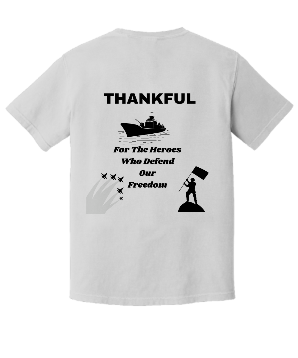 Thankful Premium T-shirt, remembrance day, gratitude for heroes, thanksgiving, support, fall vibes