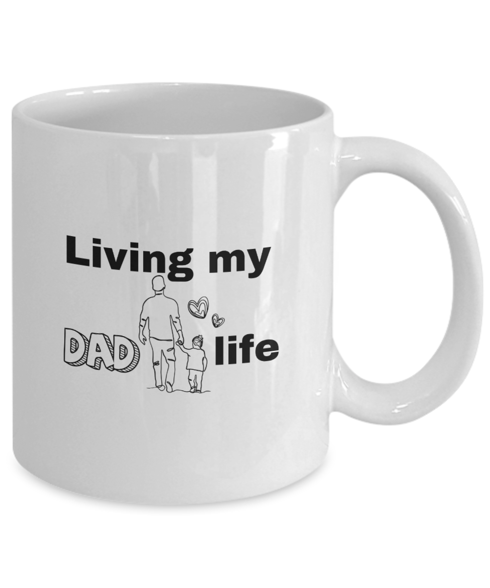 Dad Life Mug: Cheers to Adventures and Memories| Proud dad mug| Man cave decor item| Daddy fuel mug