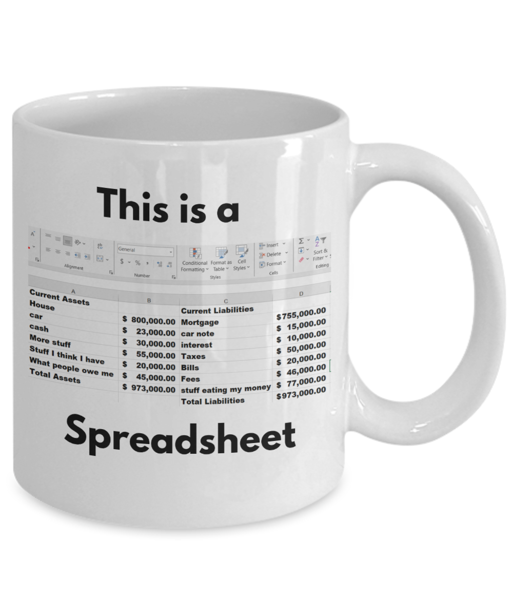 Spreadsheet humor, accountant gifts for women, this calls for a spreadsheet, gifts for men, boss, gifts for accountant, spreadsheet mug, CPA, coworker, colleagues, accounting, funny accountant mug, coffee mug, bookkeeper