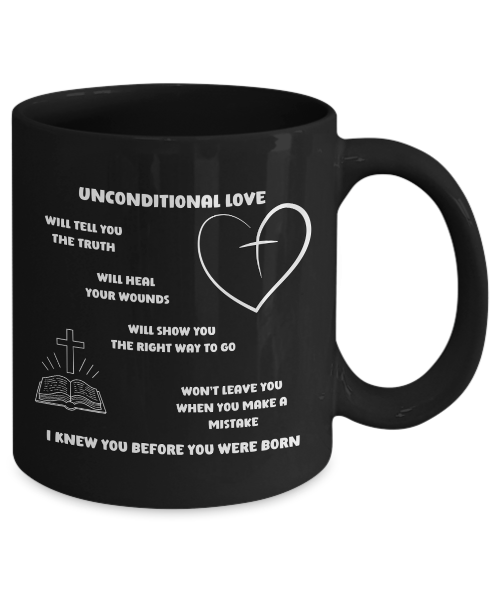 Unconditional love ceramic coffee cup| Christian mug | Scripture mug | Inspirational mug - Free shipping