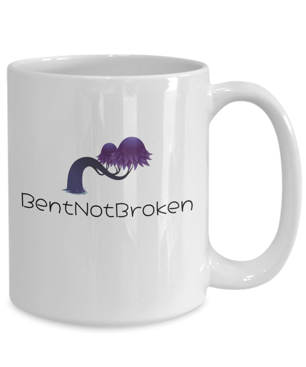 Bent Not Broken: Inspirational Ceramic Coffee Mug for Daily Motivation