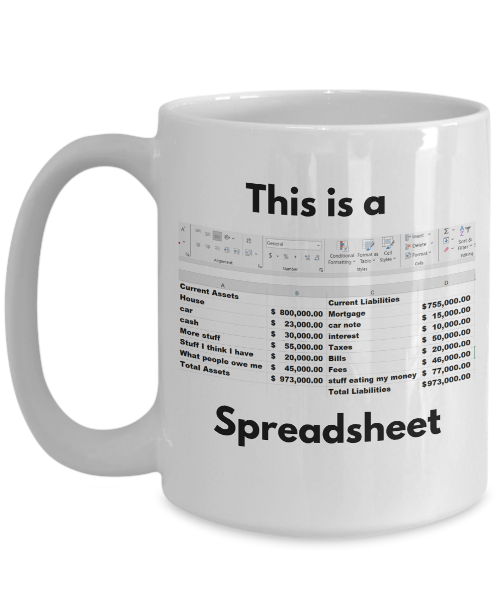 Spreadsheet humor, accountant gifts for women, this calls for a spreadsheet, gifts for men, boss, gifts for accountant, spreadsheet mug, CPA, coworker, colleagues, accounting, funny accountant mug, coffee mug, bookkeeper