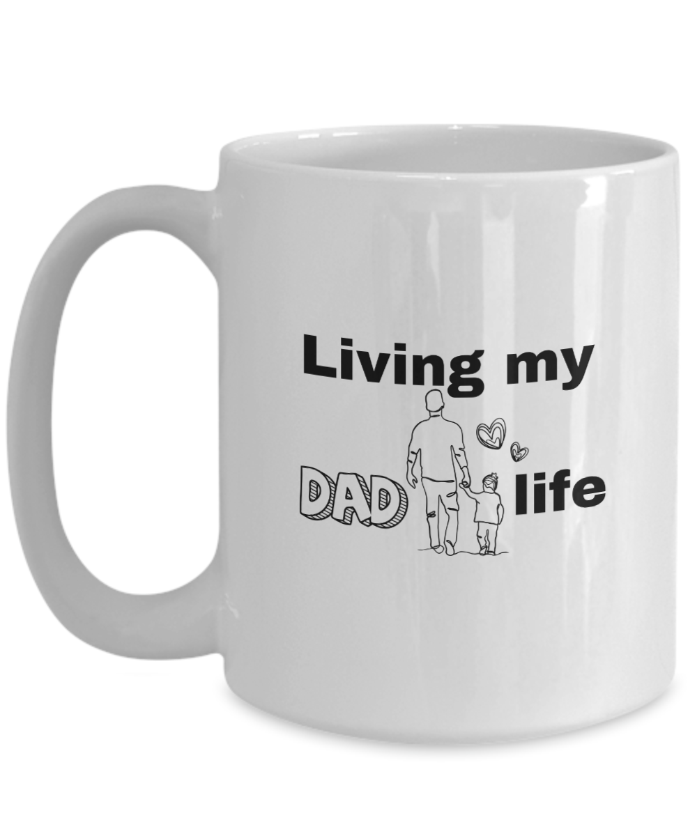 Dad Life Mug: Cheers to Adventures and Memories| Proud dad mug| Man cave decor item| Daddy fuel mug