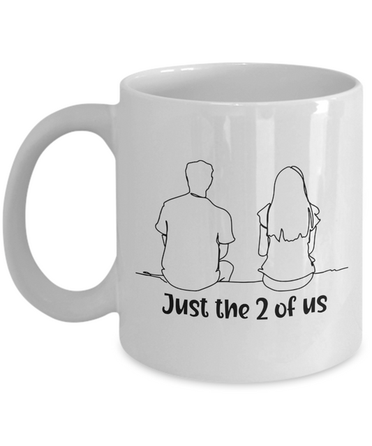 Couple vibes ceramic coffee mug| Just the 2 of us mug| Gift for couple| Love declaration mug| Love connection mug| Sweet memories memento mug| Special connection mug| Relationship mug| Husband and wife gift| His and Hers matching mugs