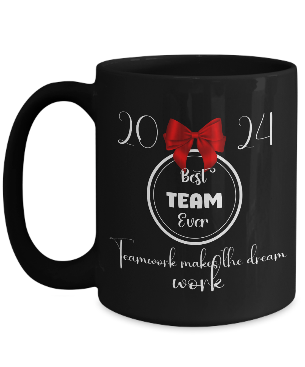 Best team Ever ceramic mug, bulk office gifts, employee appreciation, corporate gifts, team gifts, staff appreciation mug, boss gift, company mug, black mug, office christmas gift idea