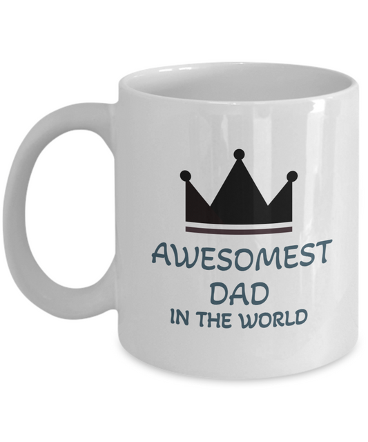 Awesomest dad ceramic coffee mug |Fun dad mug| celebrate dad - free shipping