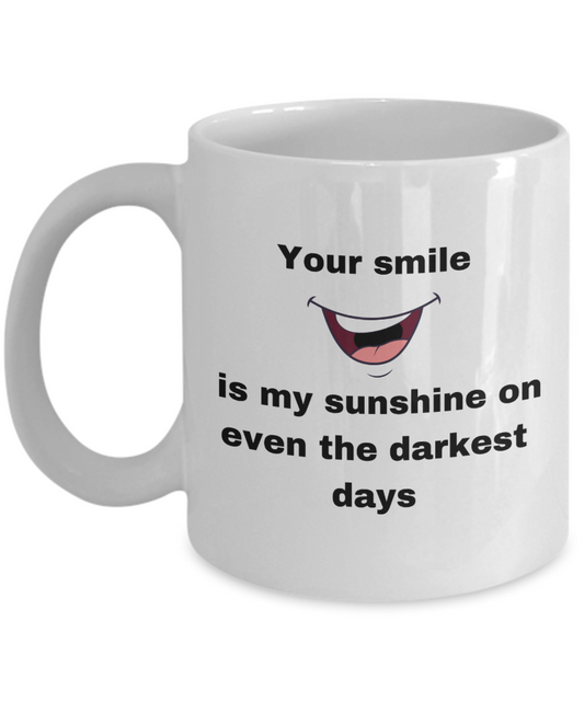 Sunshine ceramic coffee mug| Best friend mug| Feel good mug| Positive quote mug| Uplifting gift| Sentimental gift| Smile sunshine mug| Happiness mug| Beautiful mug for that special someone