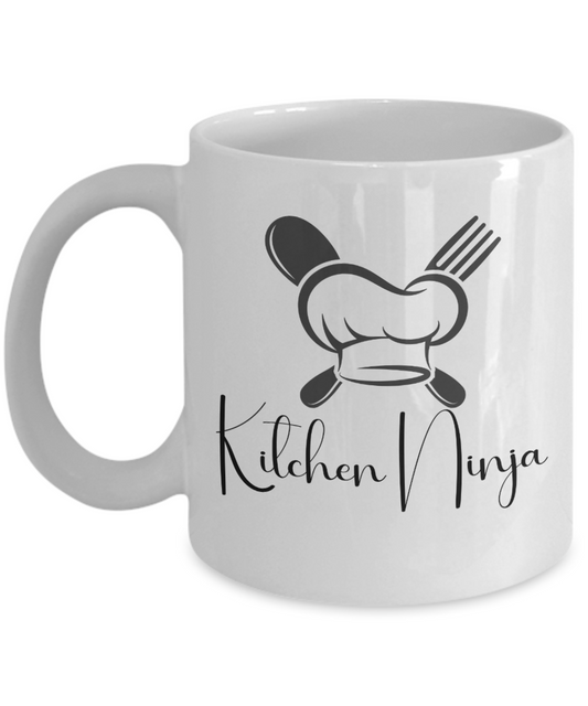 Culinary Warrior: Kitchen Ninja Ceramic Coffee Mug| Chef mug| Gift for chef| Chef birthday gift| Restaurant owner gift| Gift for cook| Gift for mom| Culinary gift