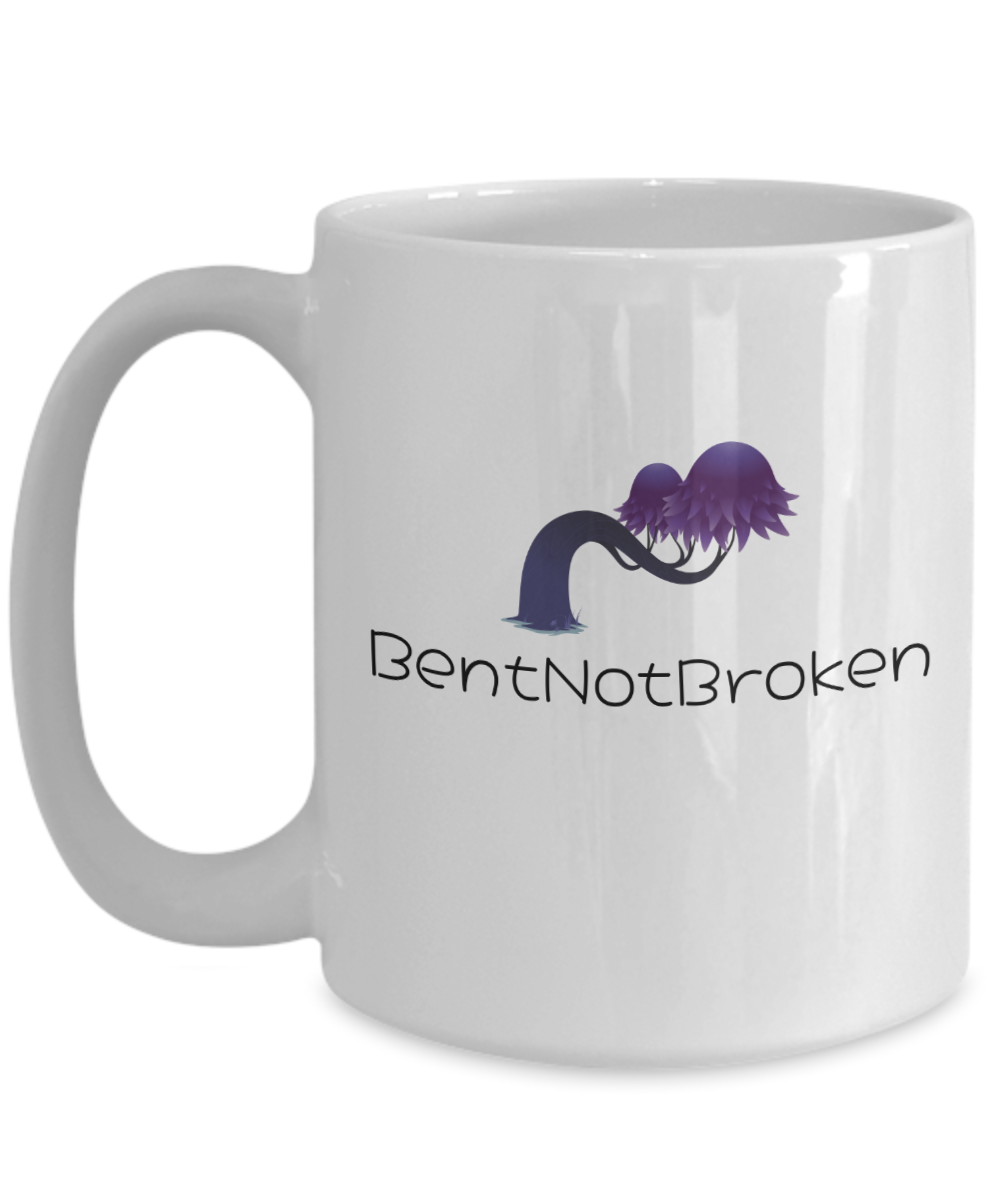 Bent Not Broken: Inspirational Ceramic Coffee Mug for Daily Motivation