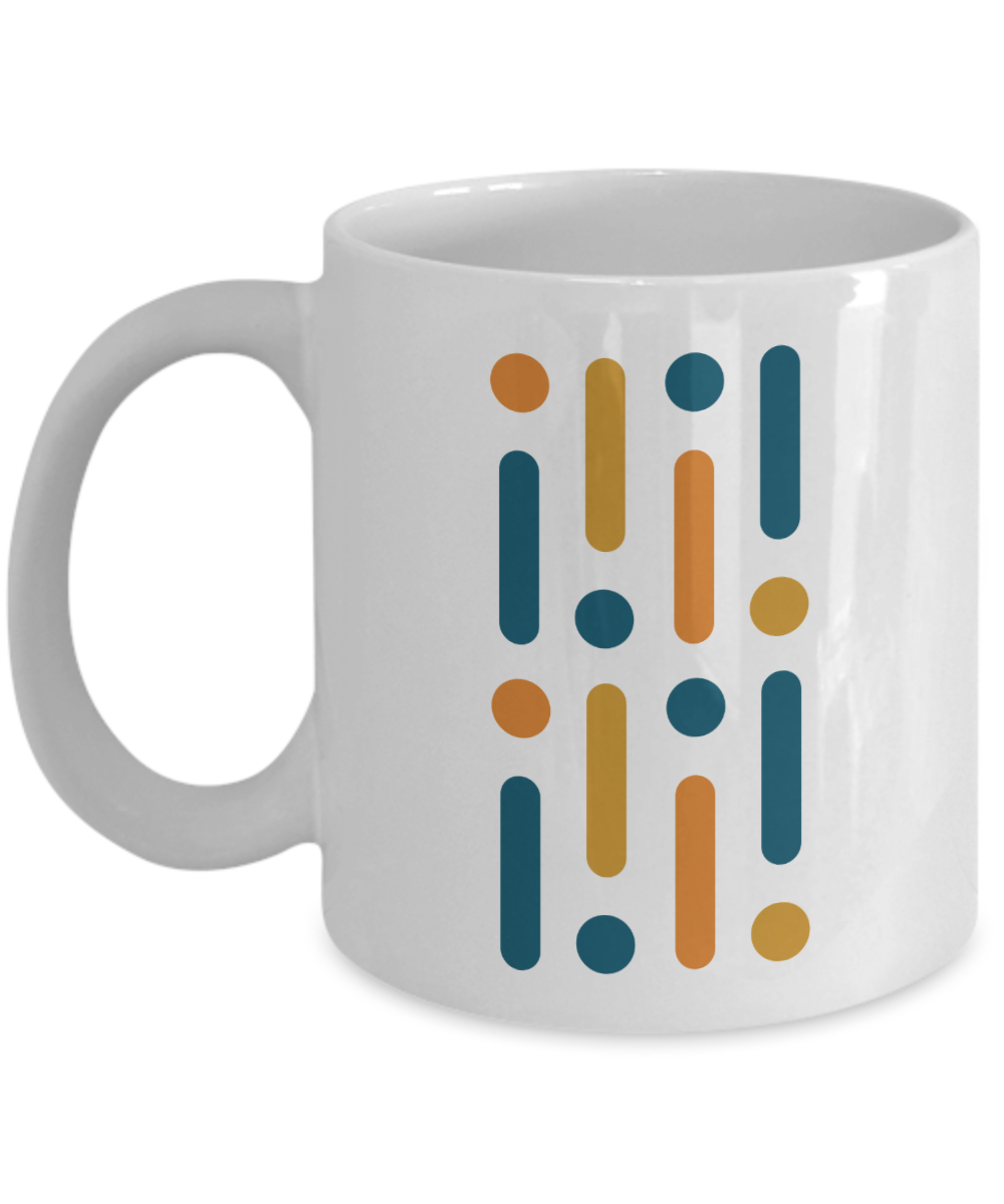 Bold Abstract Ceramic Coffee Mug| Vibrant Color Mug| Unusual Drinkware| Bold Pattern Cup| Eye-Catching Mug| Multicolor Ceramic Mug| Distinctive Style Mug| Great gift idea for any occasion