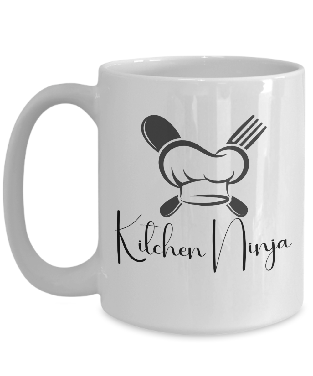 Culinary Warrior: Kitchen Ninja Ceramic Coffee Mug| Chef mug| Gift for chef| Chef birthday gift| Restaurant owner gift| Gift for cook| Gift for mom| Culinary gift