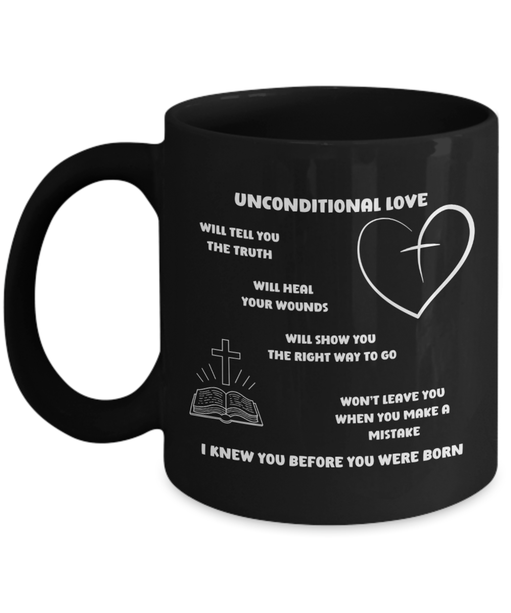 Unconditional love ceramic coffee cup| Christian mug | Scripture mug | Inspirational mug - Free shipping