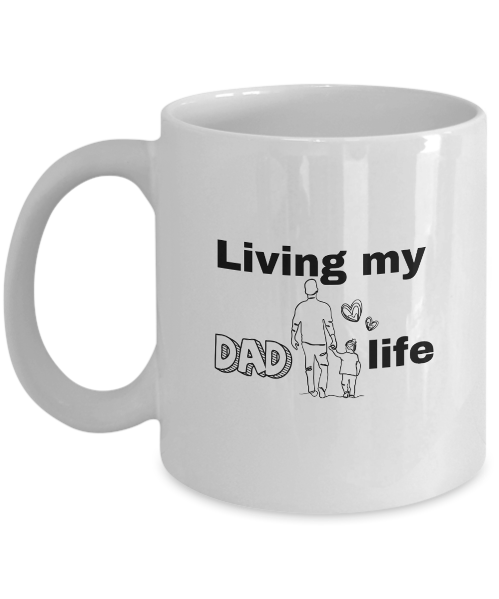 Dad Life Mug: Cheers to Adventures and Memories| Proud dad mug| Man cave decor item| Daddy fuel mug