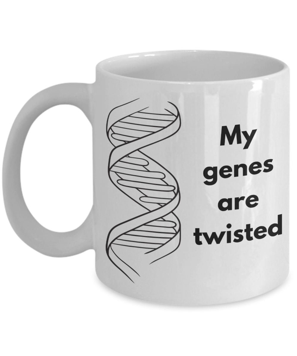 Genetically awesome ceramic mug| DNA humor mug| Funny science gift| Retirement gift| Graduation gift| Biology theme gift| Gift for professor| Gift with science humor| DNA theme mug| Research Scientist gift| Intelligent gifts