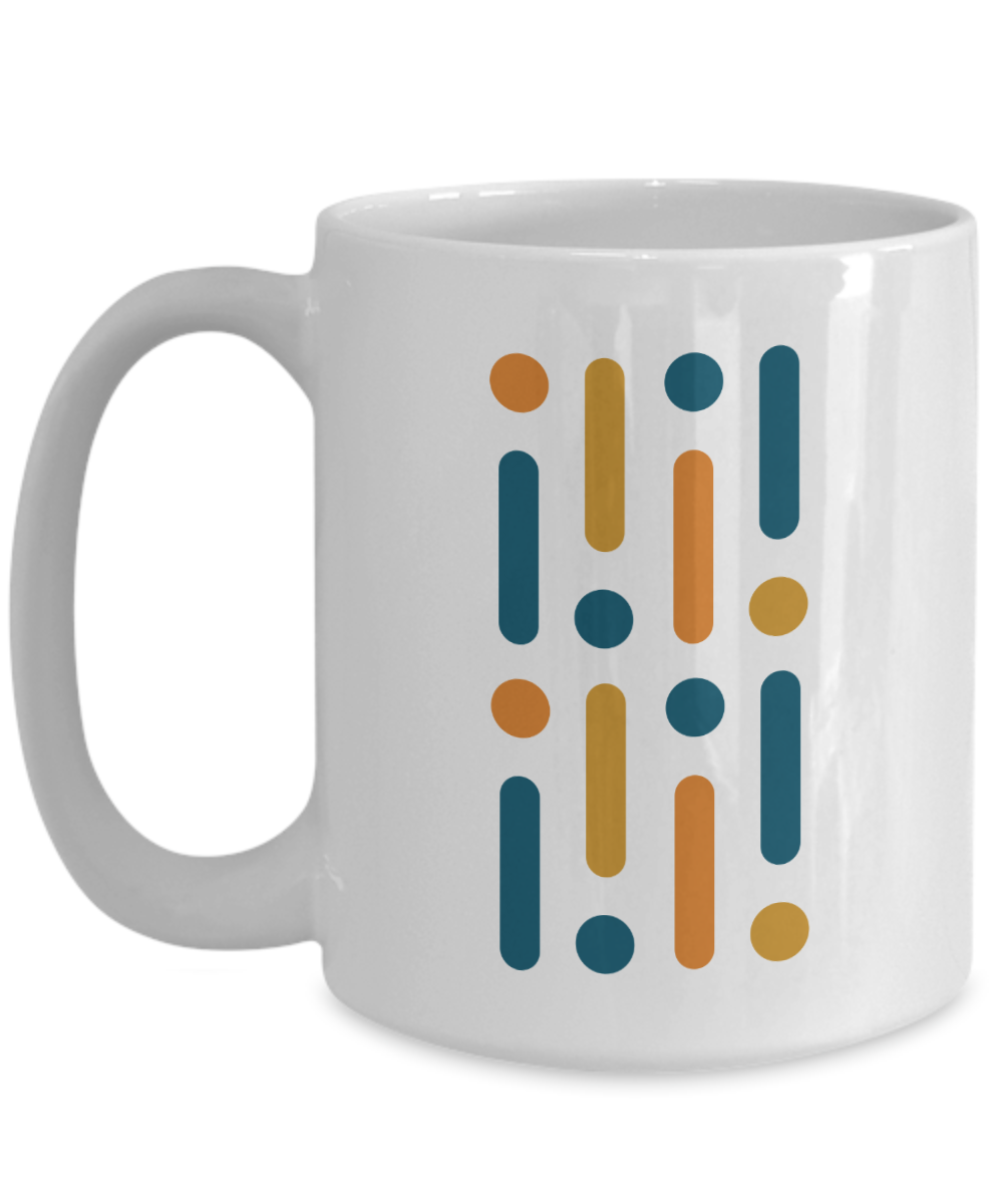 Bold Abstract Ceramic Coffee Mug| Vibrant Color Mug| Unusual Drinkware| Bold Pattern Cup| Eye-Catching Mug| Multicolor Ceramic Mug| Distinctive Style Mug| Great gift idea for any occasion