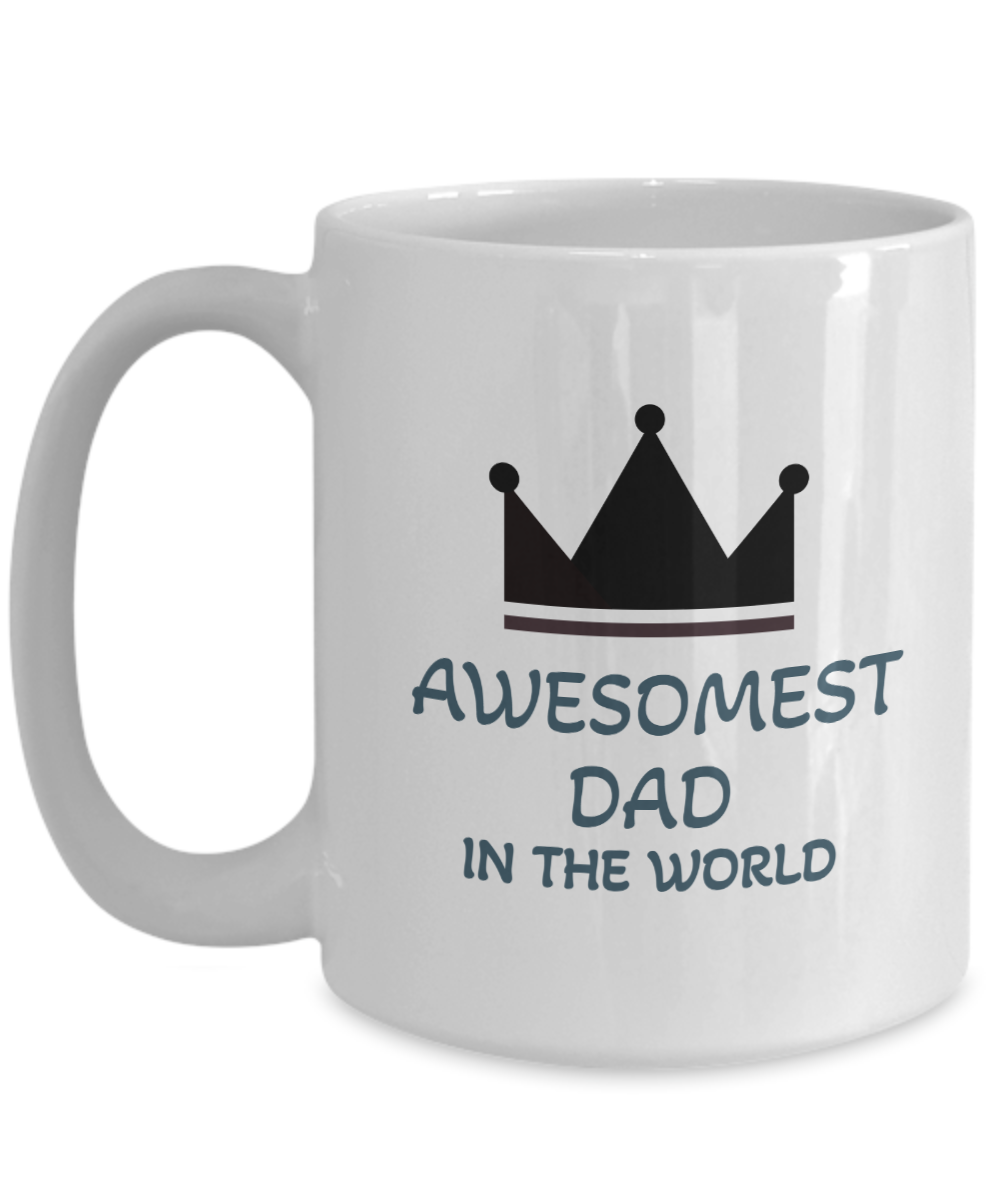 Awesomest dad ceramic coffee mug |Fun dad mug| celebrate dad - free shipping