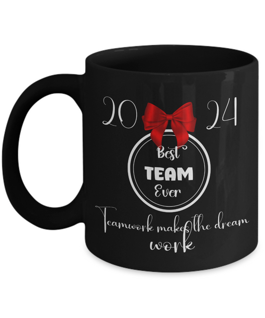 Best team Ever ceramic mug, bulk office gifts, employee appreciation, corporate gifts, team gifts, staff appreciation mug, boss gift, company mug, black mug, office christmas gift idea