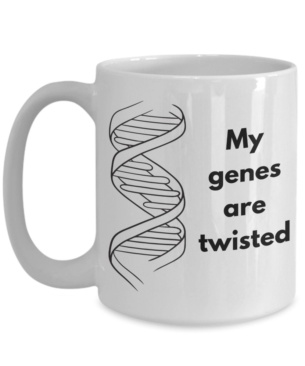 Genetically awesome ceramic mug| DNA humor mug| Funny science gift| Retirement gift| Graduation gift| Biology theme gift| Gift for professor| Gift with science humor| DNA theme mug| Research Scientist gift| Intelligent gifts