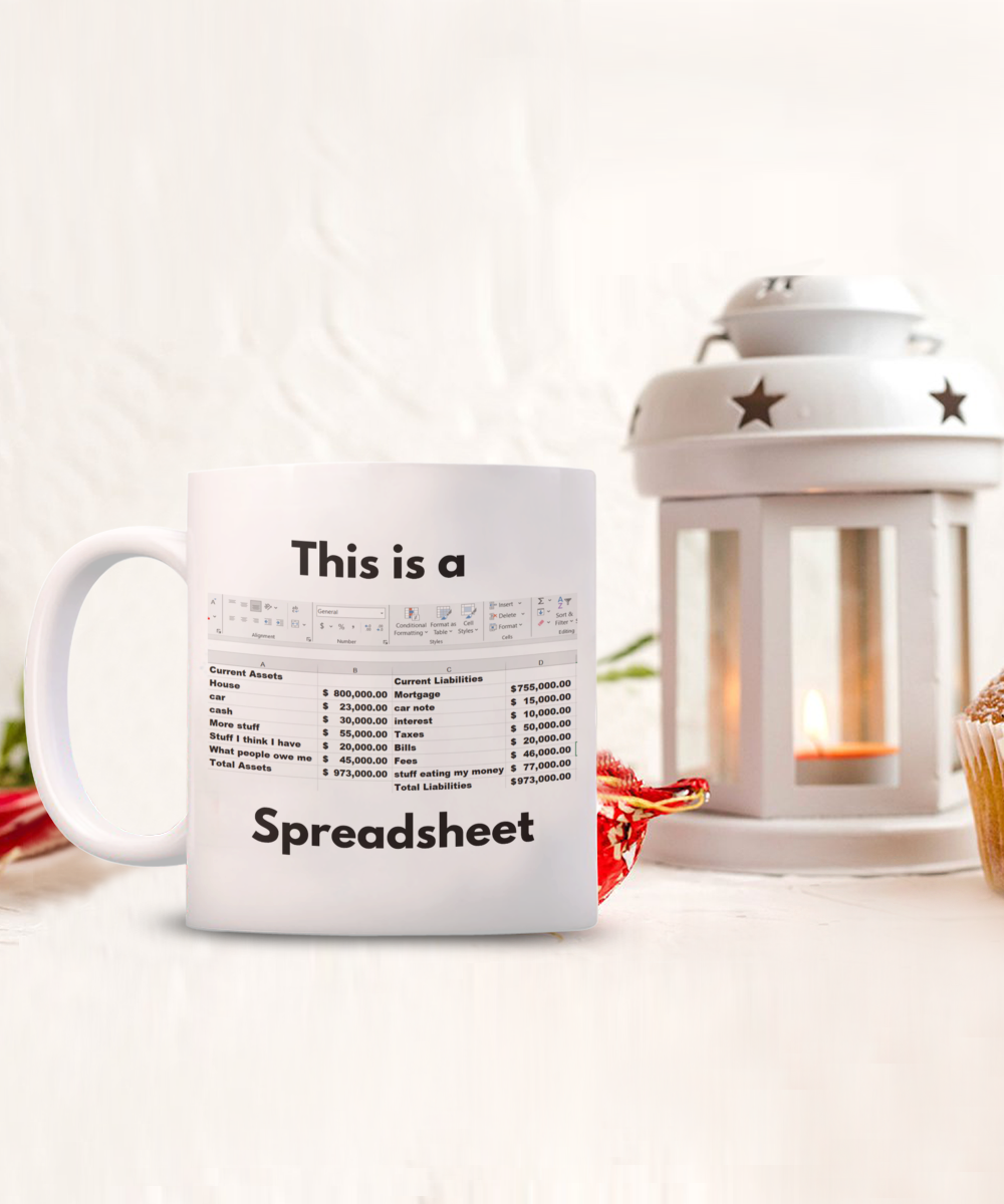 Spreadsheet humor, accountant gifts for women, this calls for a spreadsheet, gifts for men, boss, gifts for accountant, spreadsheet mug, CPA, coworker, colleagues, accounting, funny accountant mug, coffee mug, bookkeeper