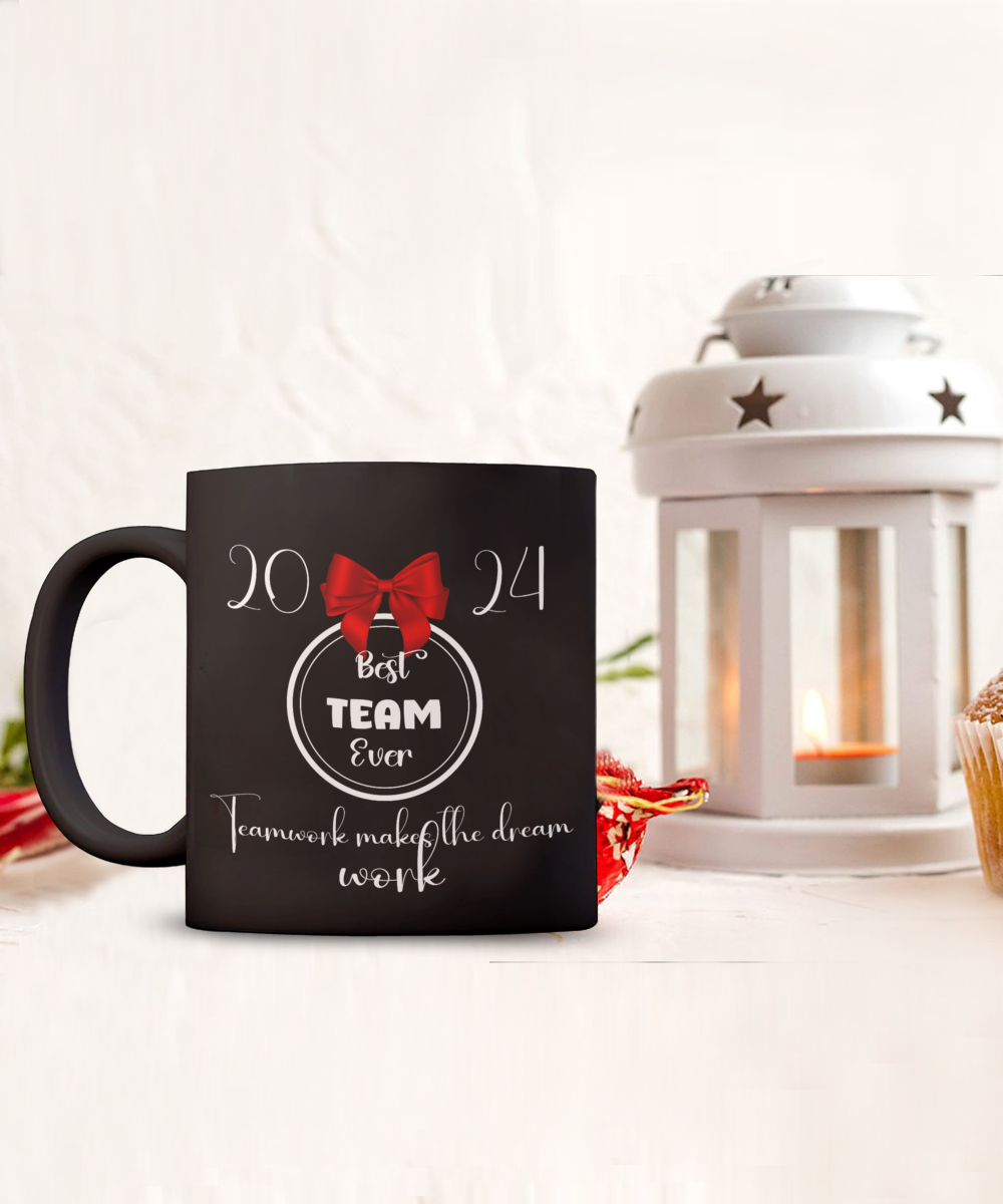 Best team Ever ceramic mug, bulk office gifts, employee appreciation, corporate gifts, team gifts, staff appreciation mug, boss gift, company mug, black mug, office christmas gift idea