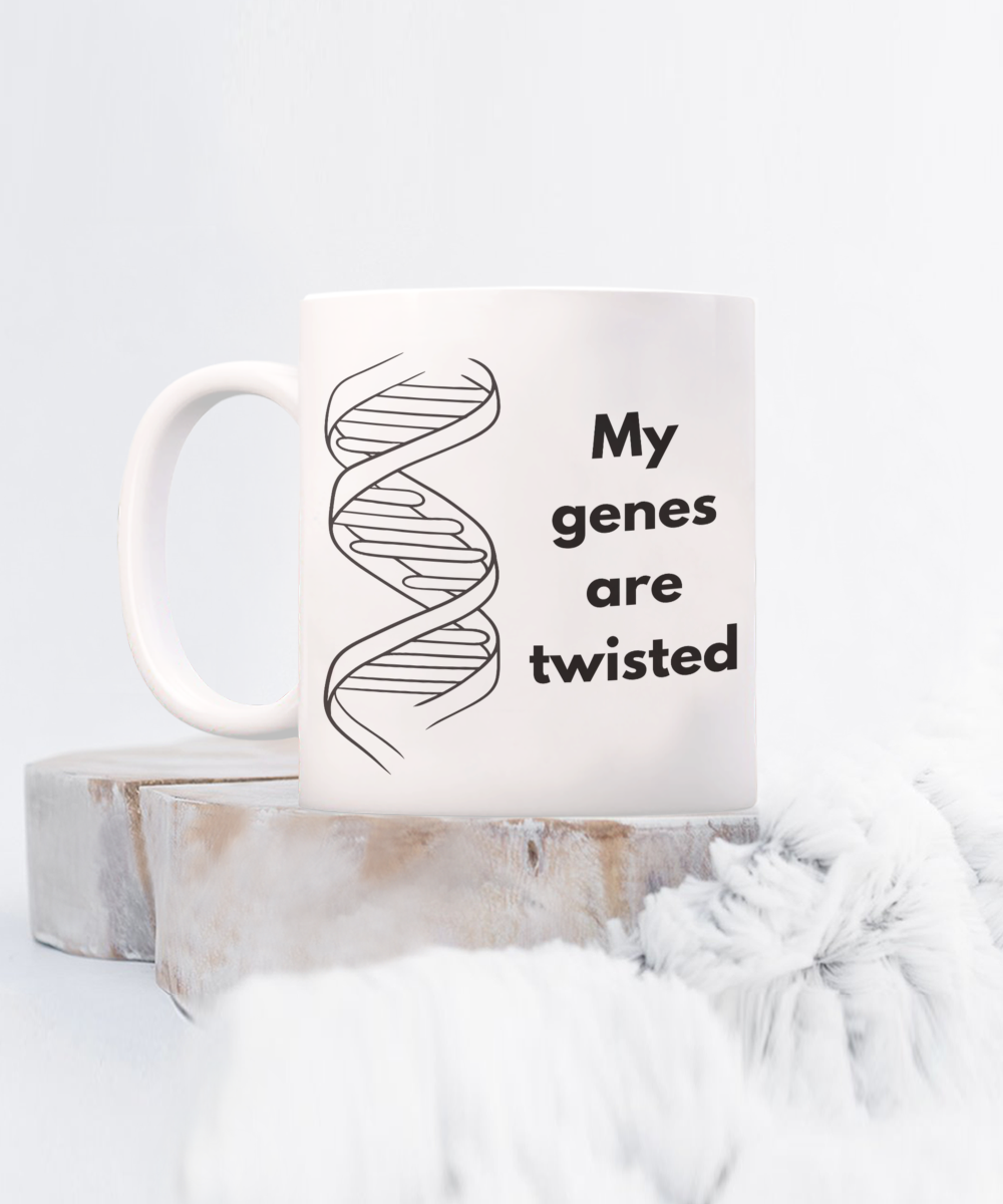 Genetically awesome ceramic mug| DNA humor mug| Funny science gift| Retirement gift| Graduation gift| Biology theme gift| Gift for professor| Gift with science humor| DNA theme mug| Research Scientist gift| Intelligent gifts