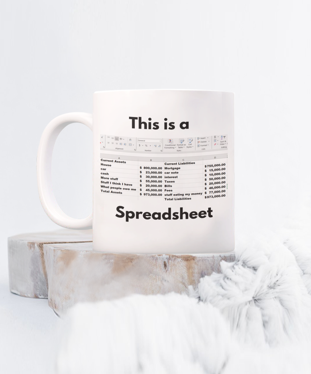 Spreadsheet humor, accountant gifts for women, this calls for a spreadsheet, gifts for men, boss, gifts for accountant, spreadsheet mug, CPA, coworker, colleagues, accounting, funny accountant mug, coffee mug, bookkeeper