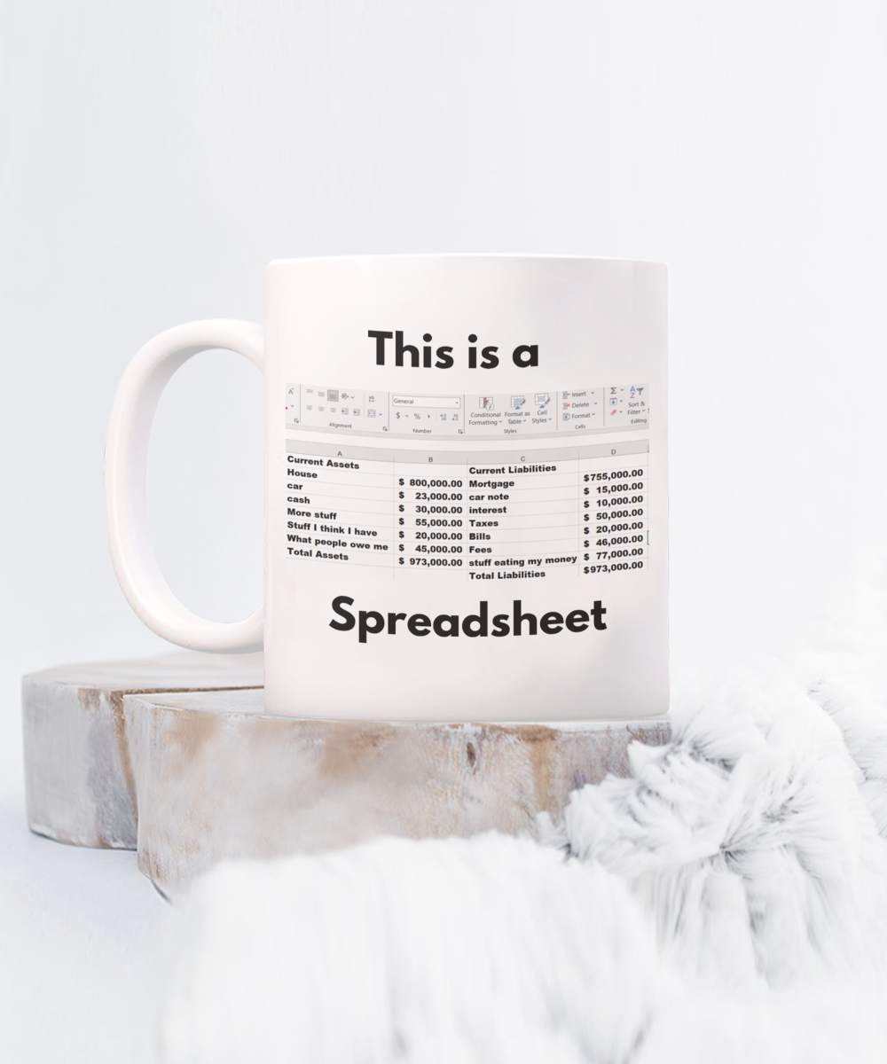 Spreadsheet humor, accountant gifts for women, this calls for a spreadsheet, gifts for men, boss, gifts for accountant, spreadsheet mug, CPA, coworker, colleagues, accounting, funny accountant mug, coffee mug, bookkeeper