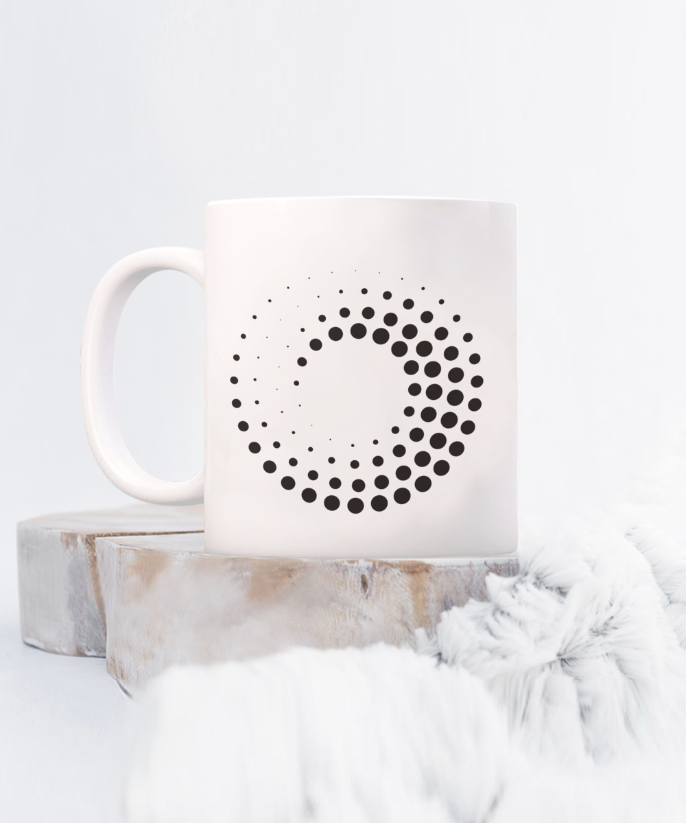 Artistic ceramic coffee / tea mug| Trendy spiral mug| Unusual mug design| Aesthetic coffee cup| Creative gift idea| Geometric mug| Abstract design mug| Fun spiral mug