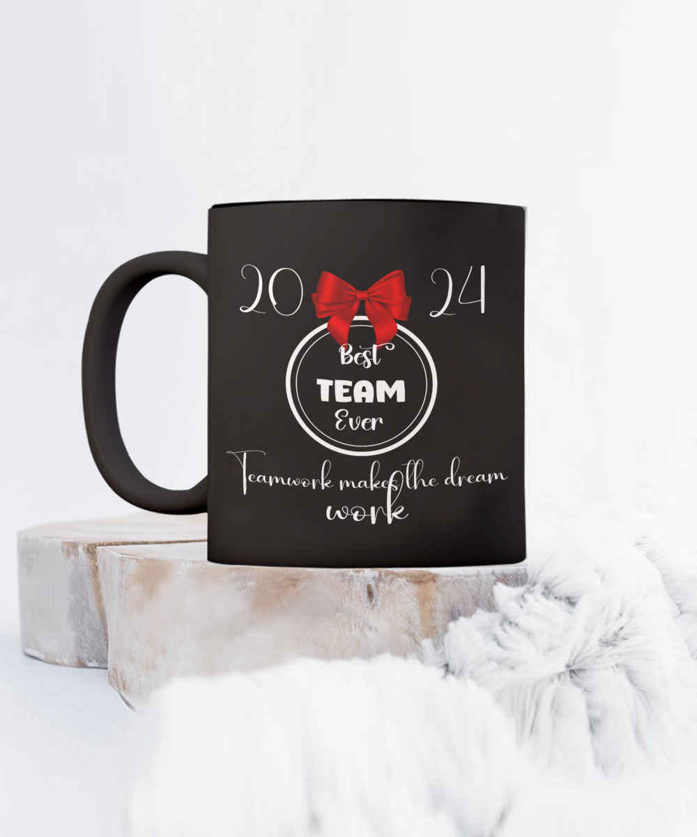 Best team Ever ceramic mug, bulk office gifts, employee appreciation, corporate gifts, team gifts, staff appreciation mug, boss gift, company mug, black mug, office christmas gift idea