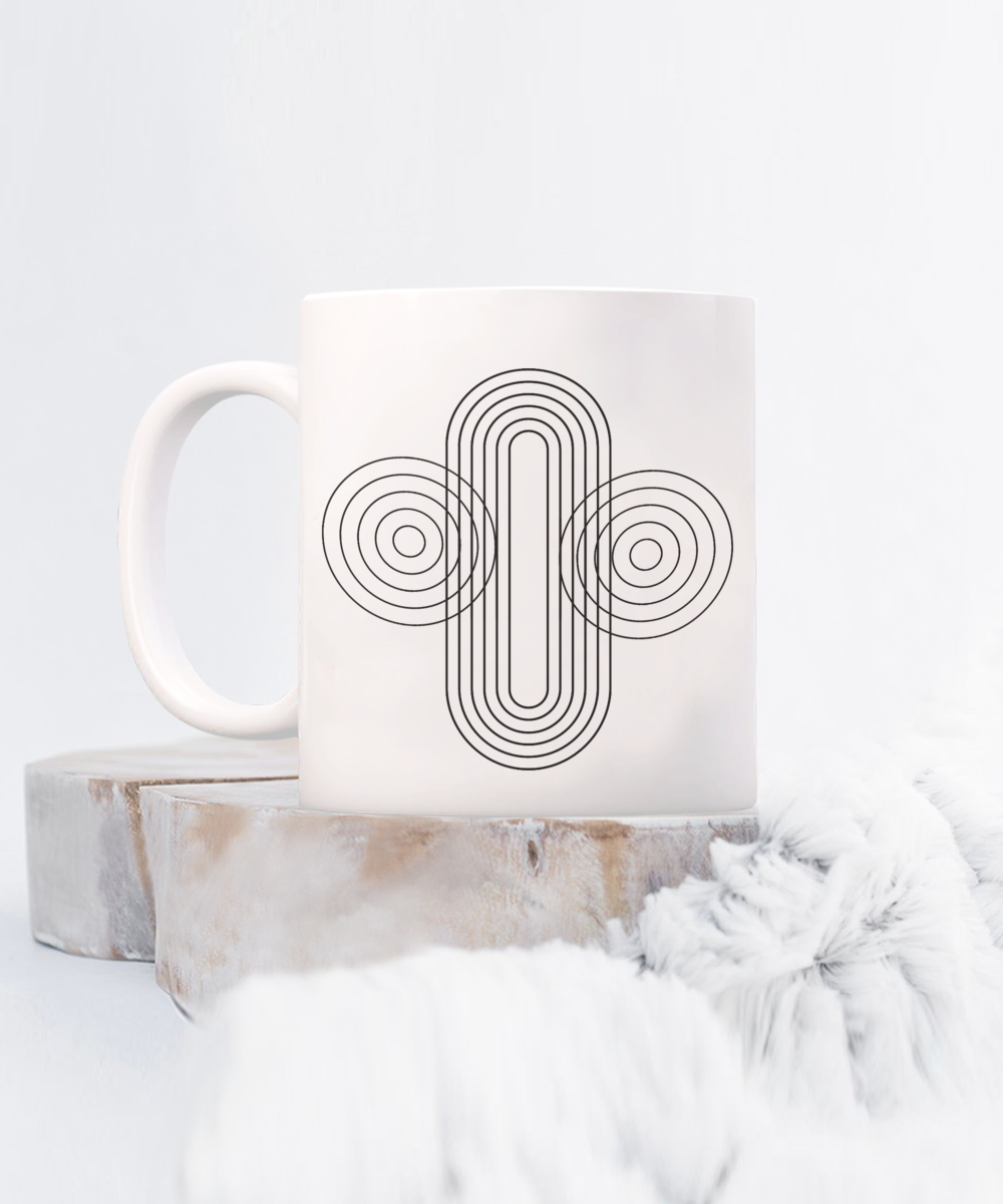 Abstract expression ceramic coffee mug| Artistic coffee cup| Modern art mug| Creative gift idea| Office gifts| Unusual coffee mugs| Unique expression gift| Waves and swirls design mug