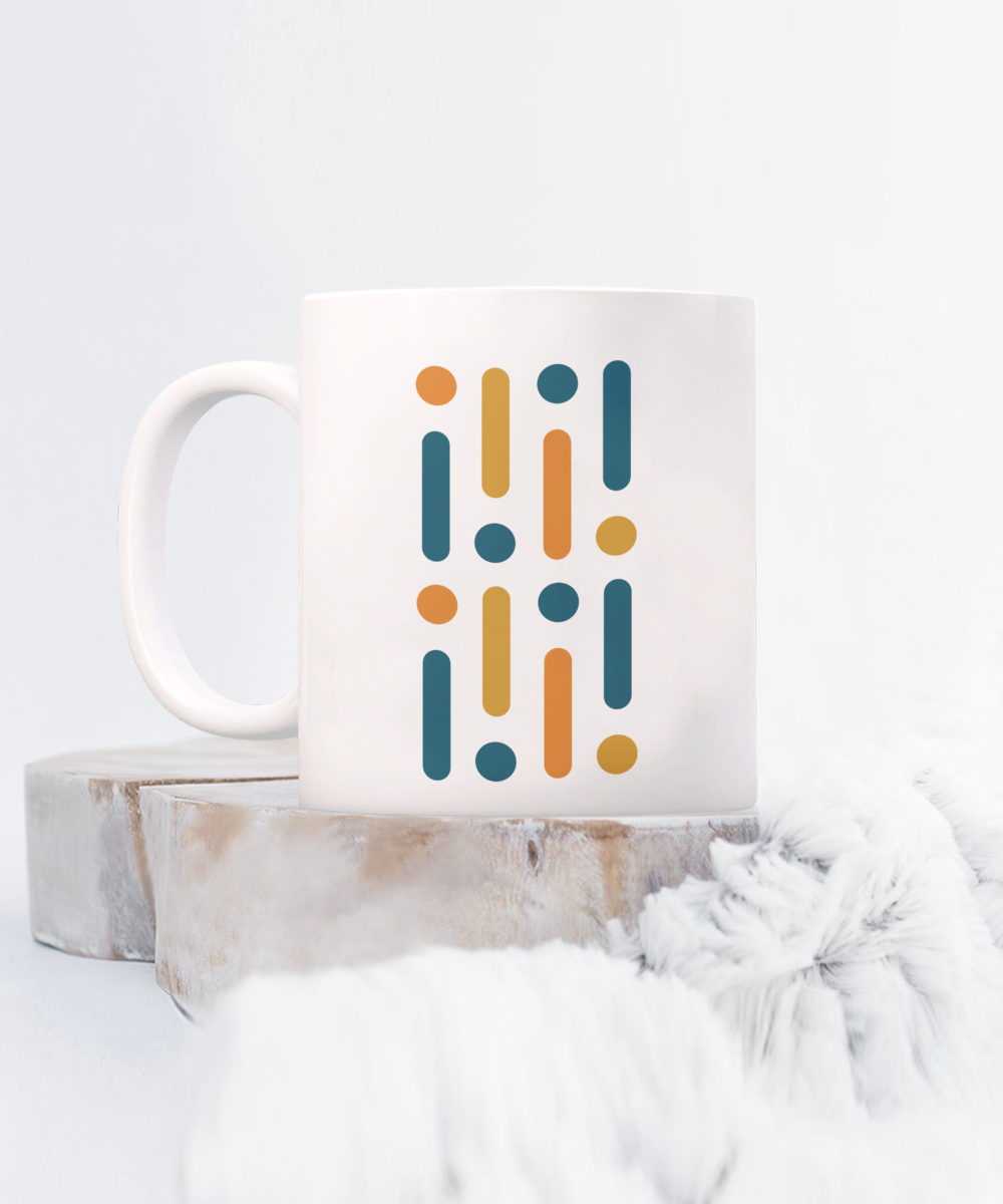 Bold Abstract Ceramic Coffee Mug| Vibrant Color Mug| Unusual Drinkware| Bold Pattern Cup| Eye-Catching Mug| Multicolor Ceramic Mug| Distinctive Style Mug| Great gift idea for any occasion