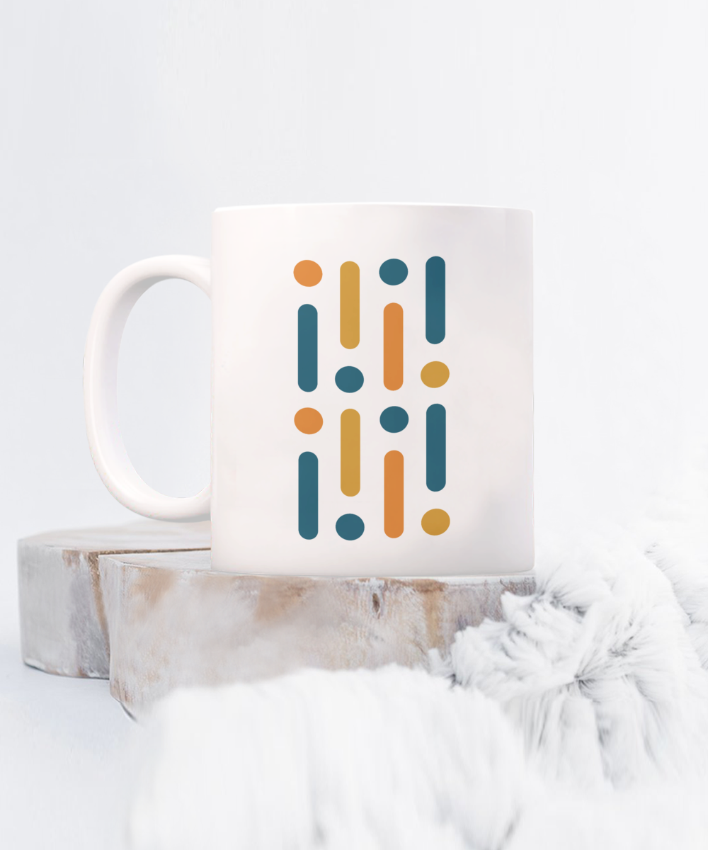 Bold Abstract Ceramic Coffee Mug| Vibrant Color Mug| Unusual Drinkware| Bold Pattern Cup| Eye-Catching Mug| Multicolor Ceramic Mug| Distinctive Style Mug| Great gift idea for any occasion