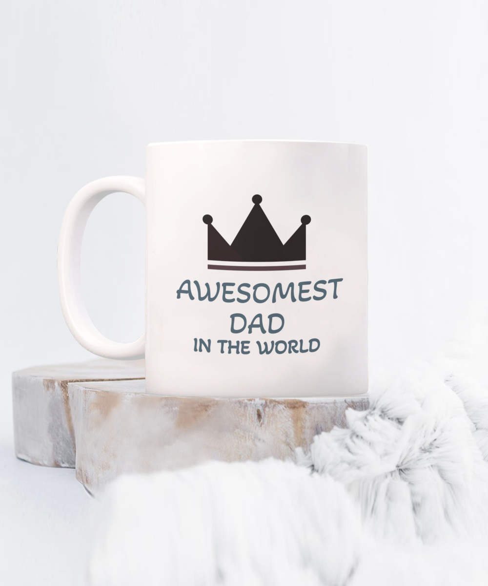 Awesomest dad ceramic coffee mug |Fun dad mug| celebrate dad - free shipping