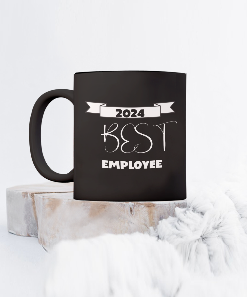 Best employee ceramic mug, black mugs, office gift idea, employee appreciation gift, staff appreciation, corporate gifts, employee recognition gift, employee thank you gift