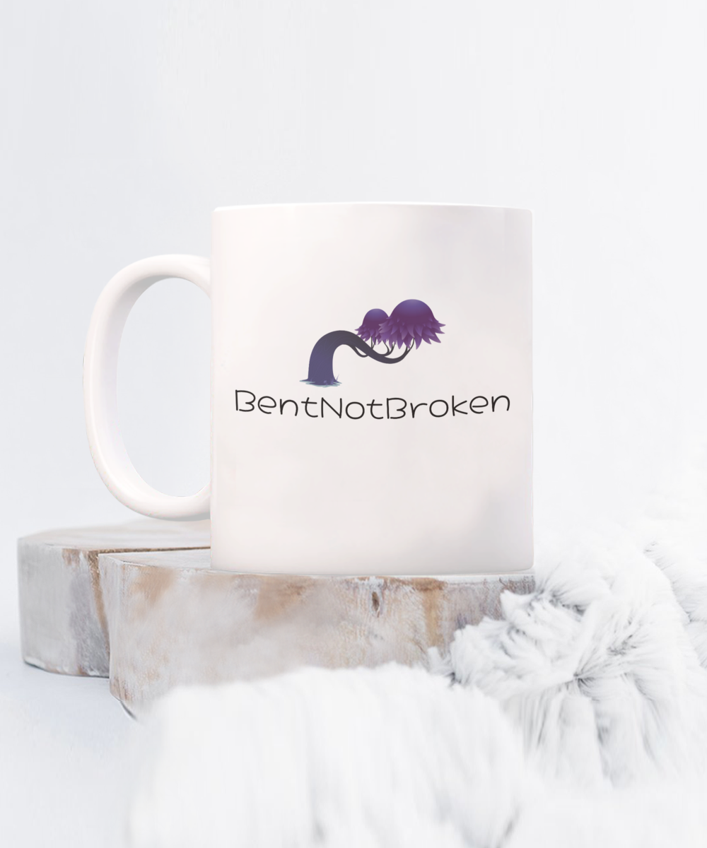 Bent Not Broken: Inspirational Ceramic Coffee Mug for Daily Motivation