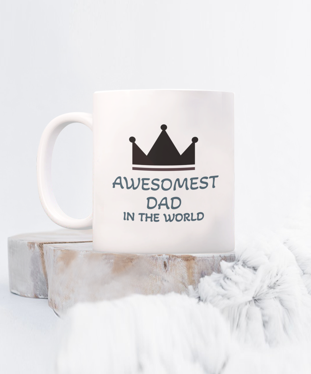 Awesomest dad ceramic coffee mug |Fun dad mug| celebrate dad - free shipping